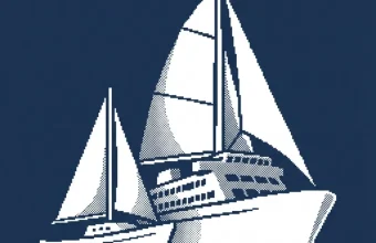 Maquette de ferry à voile zéro émission de Sailcoop pour la liaison Corse